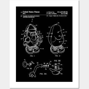 Mr.Potato Head Patent White Posters and Art